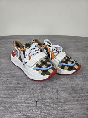 Burberry Vintage Check Sneakers Size 39 Designer Strap Trainers